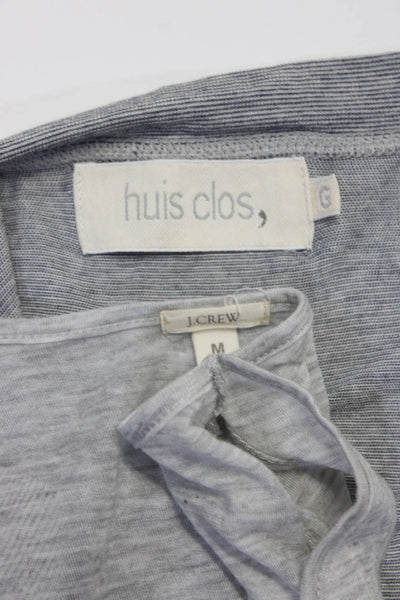 J Crew Huis Clos Womens Heather Gray Scoop Neck Tank Top Size M L lot 2