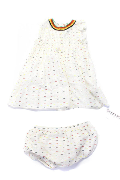 Stella McCartney Kids Childrens Girls A Line Dress White Cotton Size 9 Months