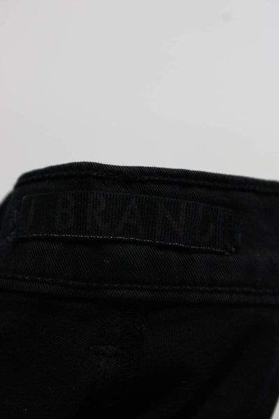 J Brand Womens Cotton 4 Pocket Button Close Mid-Rise Skinny Jeans Black Size 30