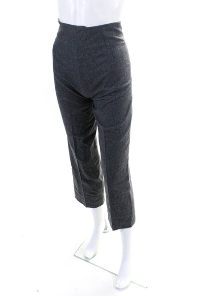 Harmony Womens Wool High Rise Zip Up Straight Leg Dress Pants Gray Size 34