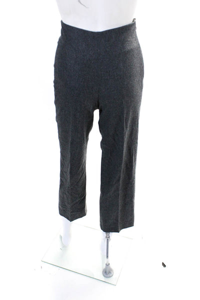 Harmony Womens Wool High Rise Zip Up Straight Leg Dress Pants Gray Size 34