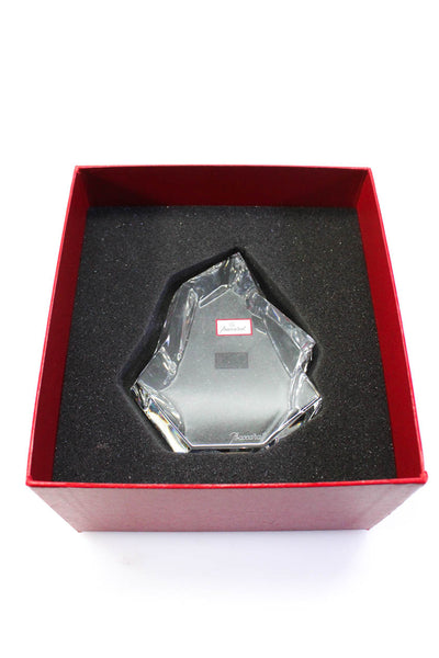 Baccarat Crystal Geometric Paperweight  Menhir Trohy Clear In Box