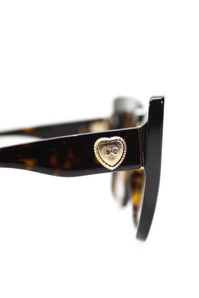 D&G Dolce & Gabbana Womens Tortoise Shell Printed Cat Eye Brown Sunglasses 140mm