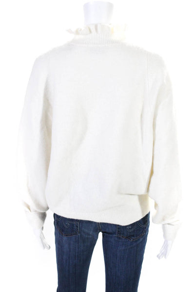 Scotch And Soda Womens Pullover Mock Neck Sweatshirt White Size Large