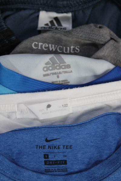 Adidas Nike Crewcuts Zara Boys Tee Shirts Jogger Pants Blue White Size 4-7 Lot 5