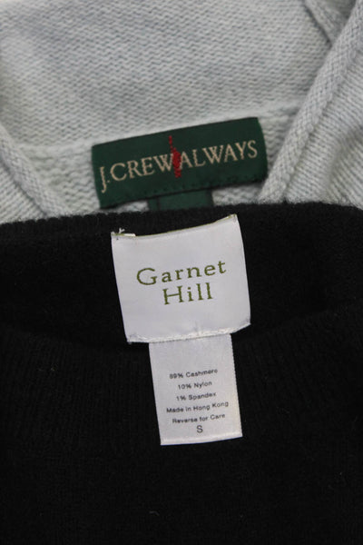 J Crew Garnet Hill Womens Merino Wool Mock Neck Sweater Blue Size S Lot 2