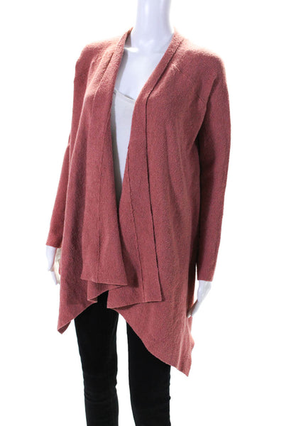 Brochu Walker Womens Long Sleeves Wrap Sweater Pink Cotton Size Extra Small