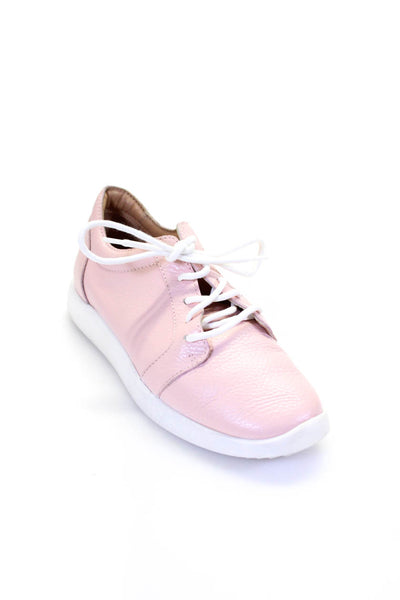 Giuseppe Zanotti Womens Leather Low Top Lace Up Sneakers Pink Size 38 8