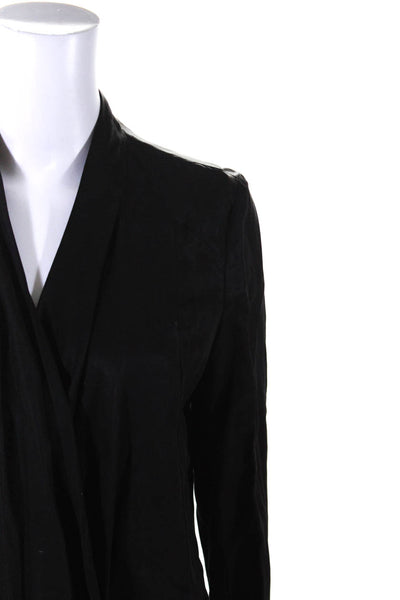 Gentle Fawn Womens Black Lace Back Open Back Long Sleeve Blazer Size S