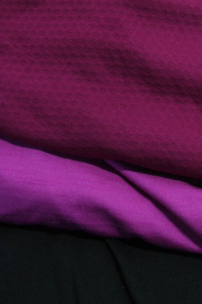Nike Puma Womens 1/2 Zip Tanks Pullover Top Black Fuschia Purple Size S Lot 3