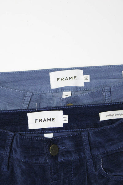 Frame Womens Cotton 5 Pocket High-Rise Straight Leg Jeans Blue Size 26 Lot 2