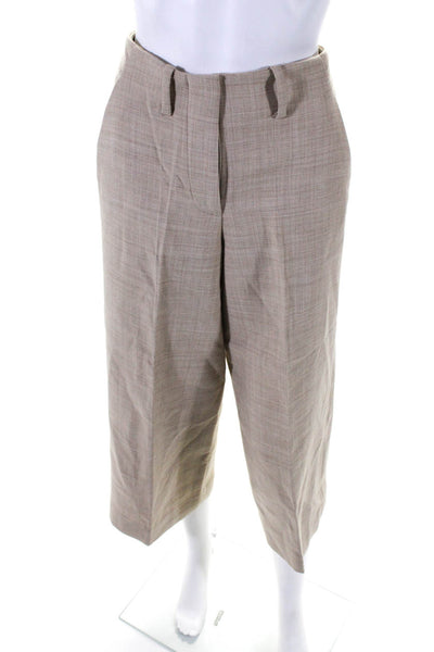 COS Womens Two Pocket Hook Closure High-Rise Wide Leg Pants Beige Size 2