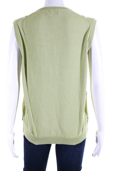 J Crew Brooks Brothers Womens Cardigan Sweater Vest Green Small Medium Lot 2