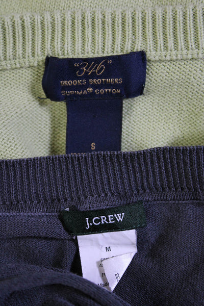 J Crew Brooks Brothers Womens Cardigan Sweater Vest Green Small Medium Lot 2