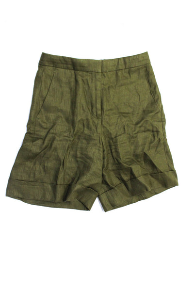 J Crew Zara Womens High Rise Shorts Jeans Green Size 00 Lot 2