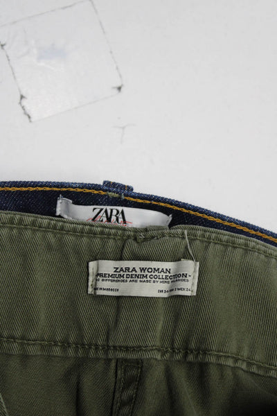 Zara Womens Cargo Pants Jeans Blue Size 2 Lot 2