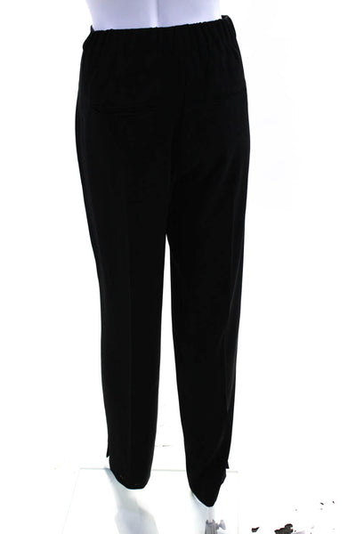 Vince Womens Elastic Waistband High Rise Pleated Trouser Pants Black Size Large