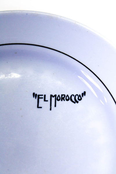 El Morocco Legendary Nightclub Buffalo China Plate Blue Black