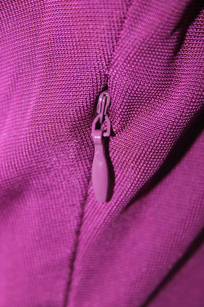 Ali Ro Women's Cowl Neck Long Sleeves Cinch Mini Dress Purple Size 4