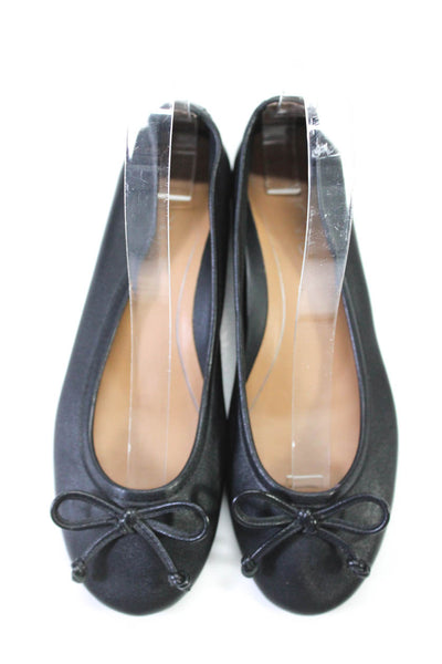 Vionic Women's Round Toe Bow Slip-On Ballet Flat Shoe Black Size 5