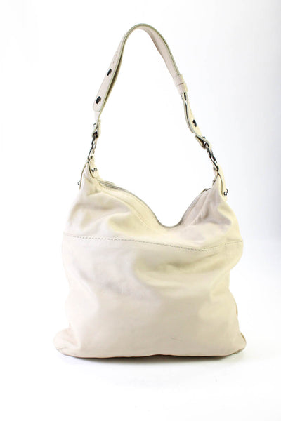 Tods Women's Zip Closure Pockets Top Handle Shoulder Handbag Cream Size M