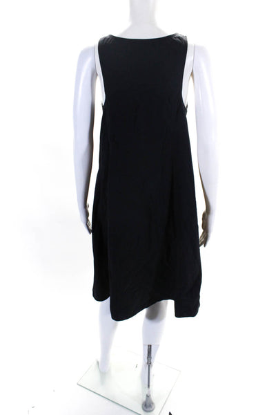 Stella McCartney Womens Sleeveless Scoop Neck Shift Dress Black Size IT 38