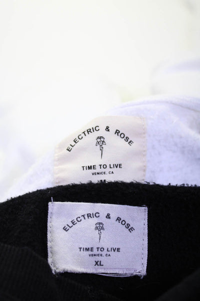 Electric & Rose Womens Sweatshirts Black White Size Extra Large Medium Lot 2