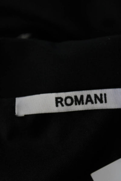 Romani Mens Butterfly Print Single Button Blazer Jacket Black Size Large