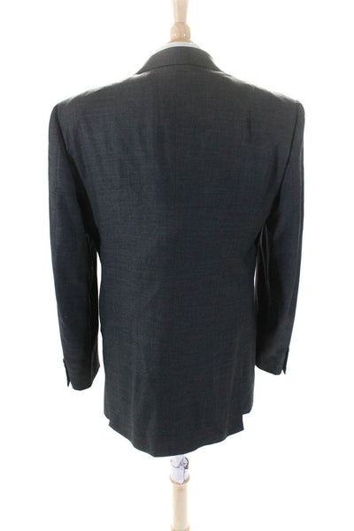 Brioni Neiman Marcus Mens Three Button Blazer Jacket Gray Wool Size 41 Regular