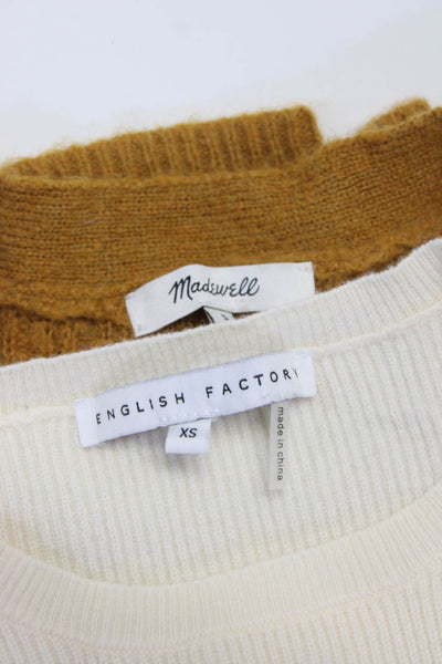 Madewell English Factory Womens Button Up Cardigan Sweater Brown Size S XS Lot 2