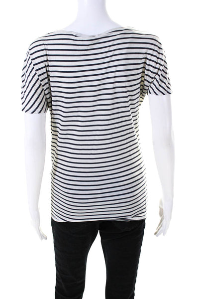 Stella McCartney Women's Round Neck Short Sleeves Stripe Basic T-Shirt Size S