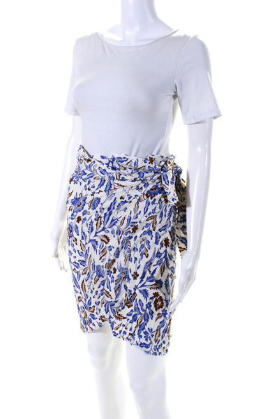 Antik Batik Women's Unlined Wrap Tie Waist Floral Mini Skirt Size S