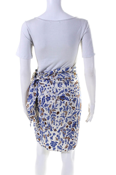 Antik Batik Women's Unlined Wrap Tie Waist Floral Mini Skirt Size S