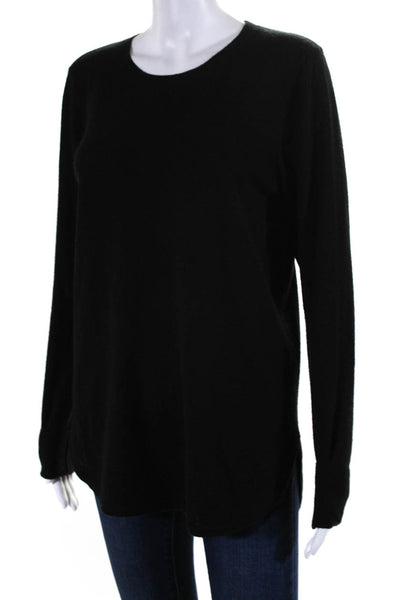 The Cashmere Project Womens Crew Neck Pullover Sweater Black Cashmere Size Large