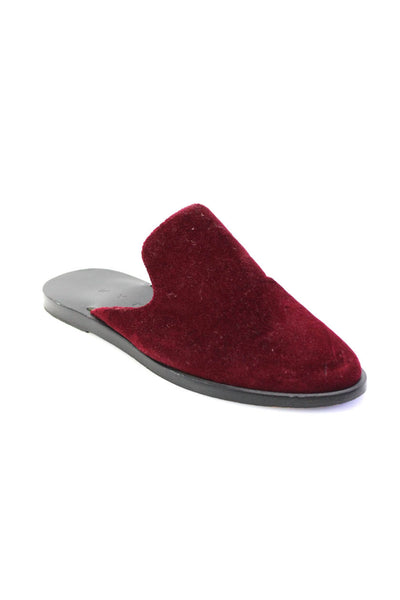 Kyma Womens Slip On Round Toe Velvet Slippers Mules Red Size 37