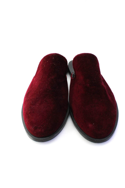 Kyma Womens Slip On Round Toe Velvet Slippers Mules Red Size 37