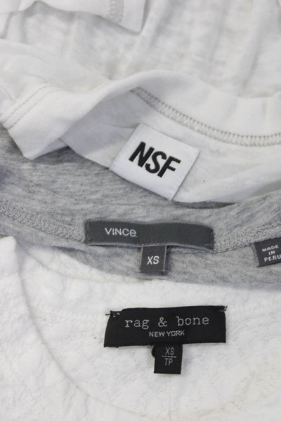Vince NSF Rag & Bone Womens Short Sleeve Casual T shirt Gray Size XS P Lot 3