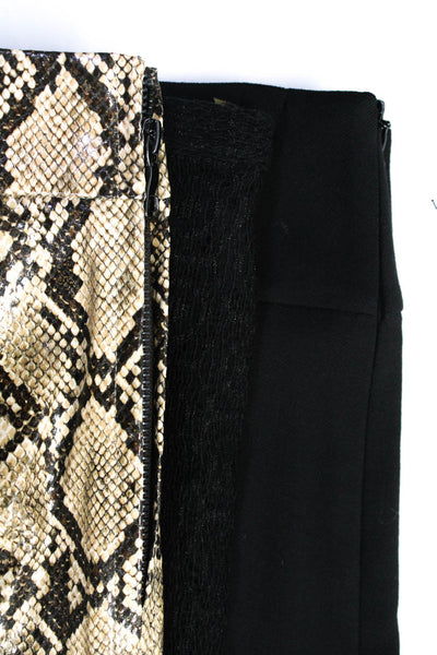 Zara Womens Animal Print Front Split Zip Up Maxi Dress Beige Size XS 4 Lot 3