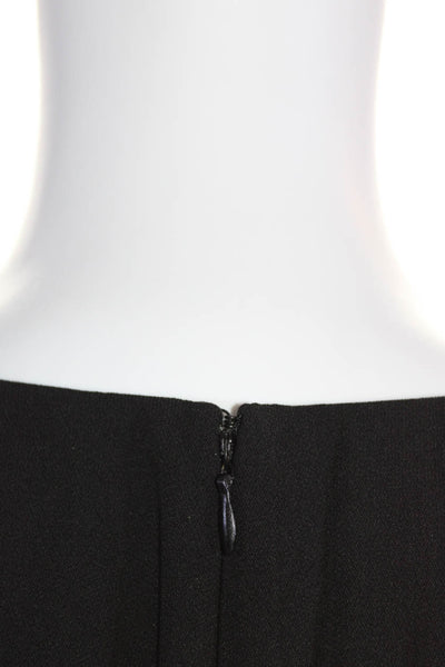 BCBG Max Azria Womens Lace V Neck Long Sleeves Wide Leg Jumpsuit Black Size 10