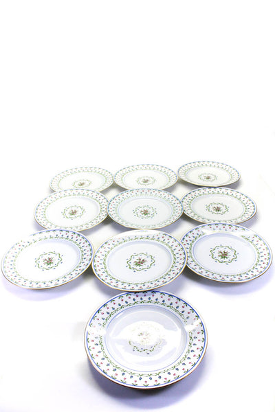 Ceralene Raynaud Adults Layfayette Floral Print Dinner Plates Sets White 10