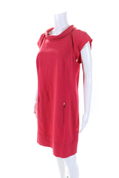 Laundry by Shelli Segal Womens Coral Collar Cap Sleeve A-Line Dress Size 8