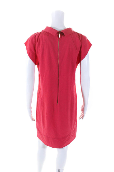 Laundry by Shelli Segal Womens Coral Collar Cap Sleeve A-Line Dress Size 8