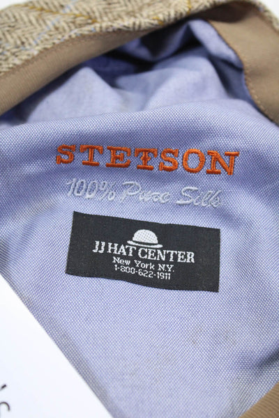 JJ Hat Center Mens Silk Stetson Newsboy Hat Brown Size Medium