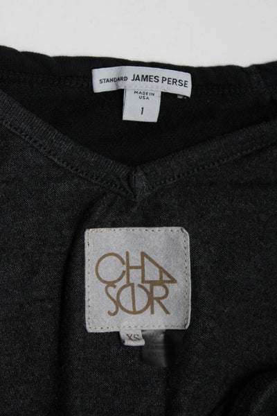 James Perse Chaser Womens Crew Neck Sweatshirt Jersey Jumpsuit Size XS 1 Lot 2