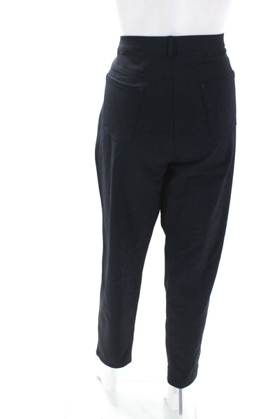 Lafayette 148 New York Womens Navy Blue High Rise Straight Leg Pants Size 36