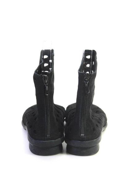 Arche Womens Black Suede Cut Out Zip Nubuck Ankle Boots Shoes Size 12