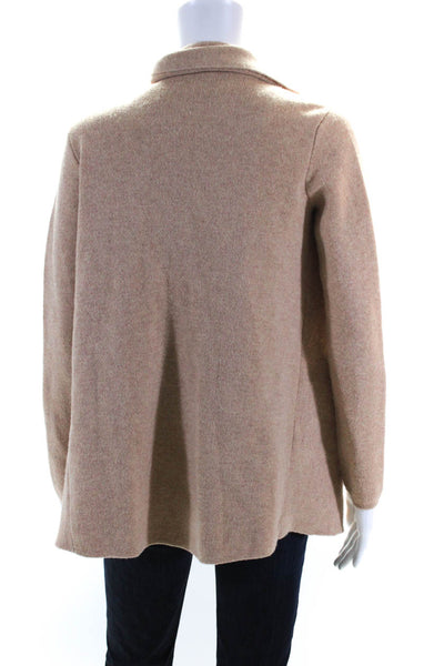 J. Mclaughlin Womens Long Sleeve Fringe Wrap Cardigan Sweater Brown Size XS