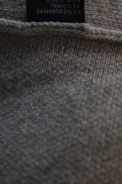 J. Mclaughlin Womens Long Sleeve Fringe Wrap Cardigan Sweater Brown Size XS