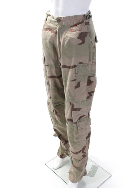 SR Women's Button Closure Tapered Leg Cargo Pant Camouflage Size S