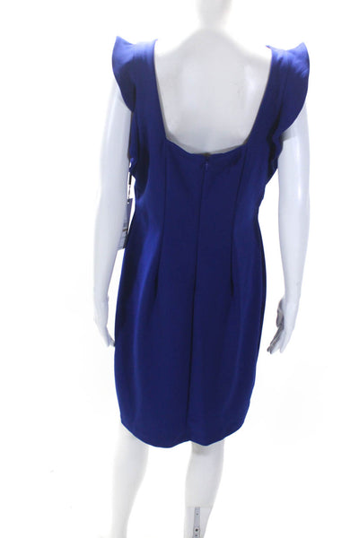 Calvin Klein Women's Scoop Neck Sleeveless A-Line Mini Dress Blue Size 12